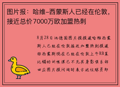 图片报：哈维-西蒙斯人已经在伦敦，接近总价7000万欧加盟热刺